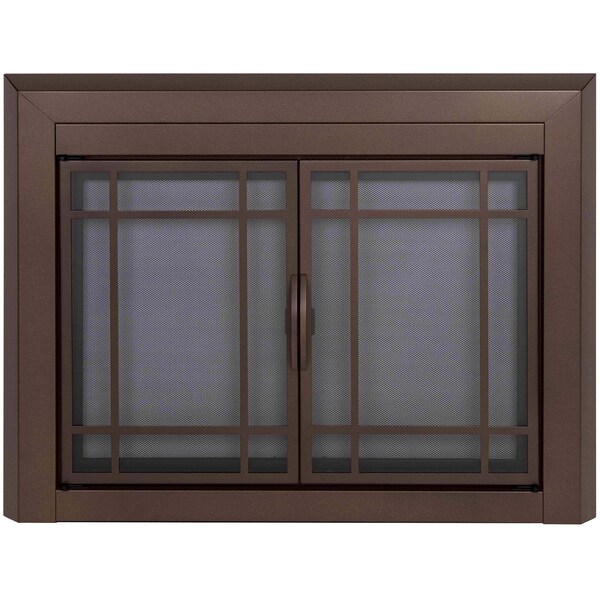 Fireplace Glass Doors Easton Large Burnished Bronze EA-5012BB - main